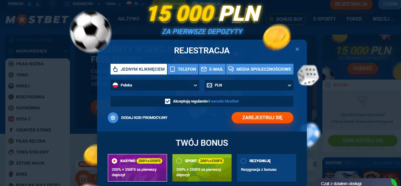 Mostbet rejestracja i logowanie